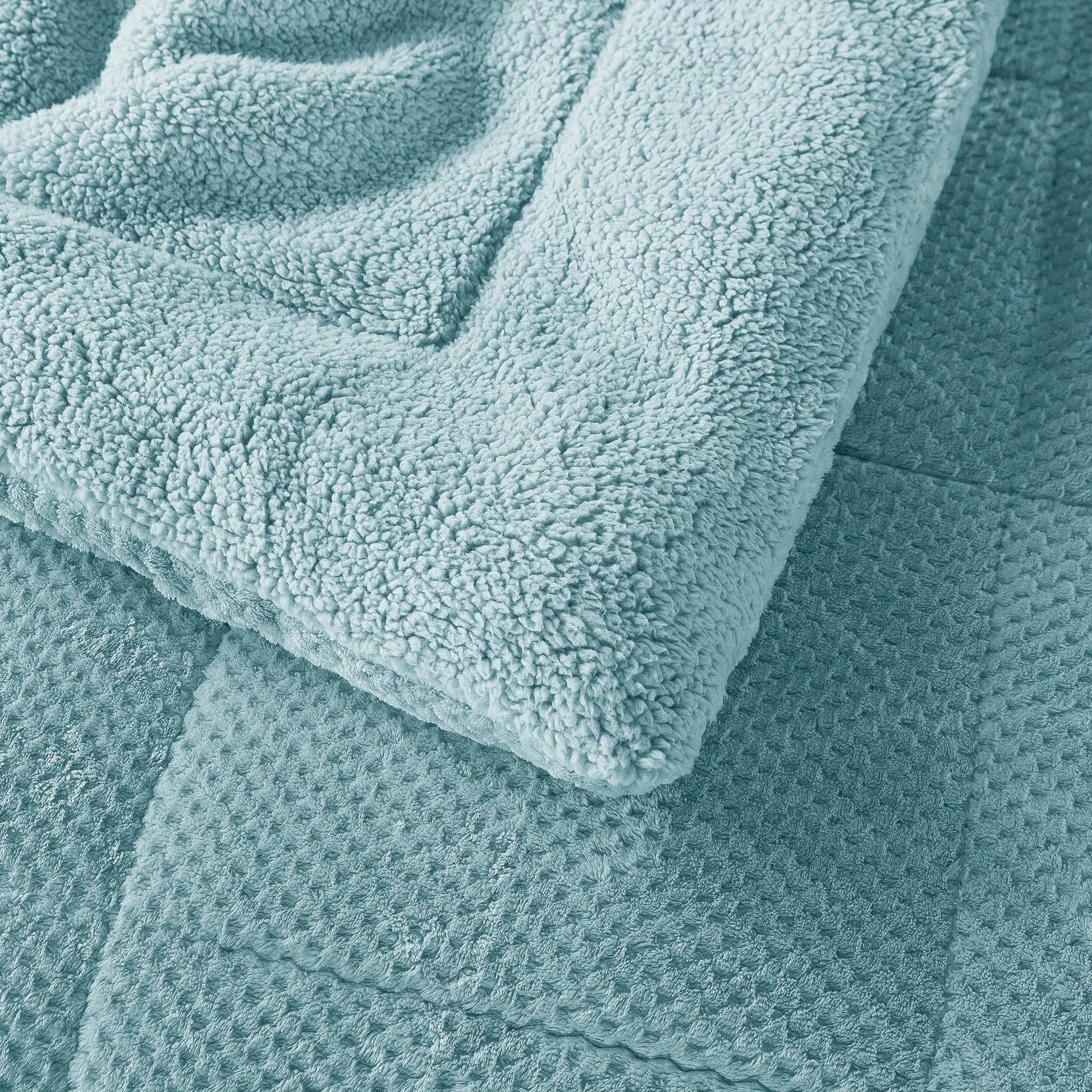 Kasentex Ultra Soft All Season Reversible Plush Sherpa Lined Comforter, Twin, Queen, King - Get it from Bo