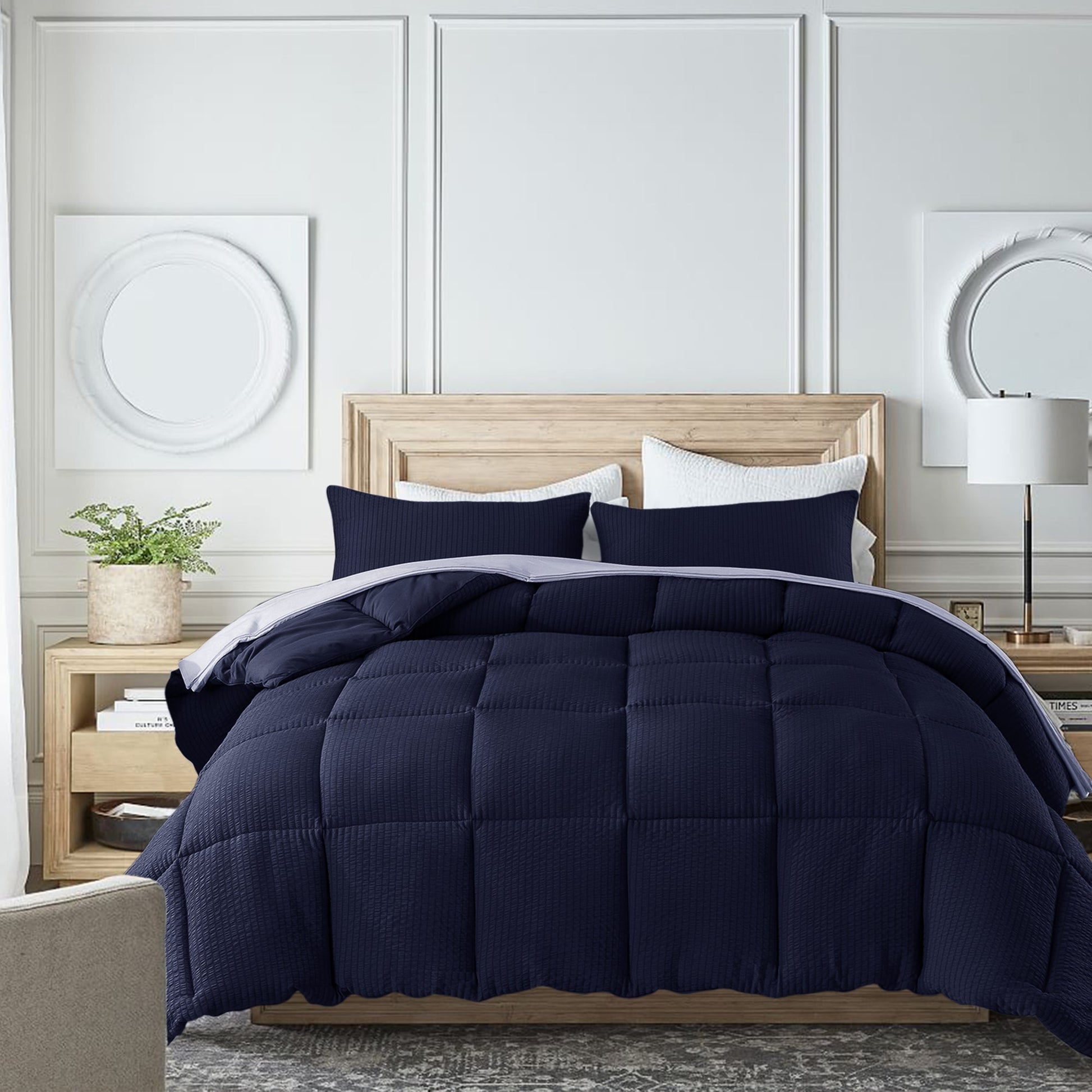 Kasentex Ultra Soft All Season Down Alternative Reversible Comforter, Twin, Queen, King, Room Decor, Graduation Gifts Kasentex