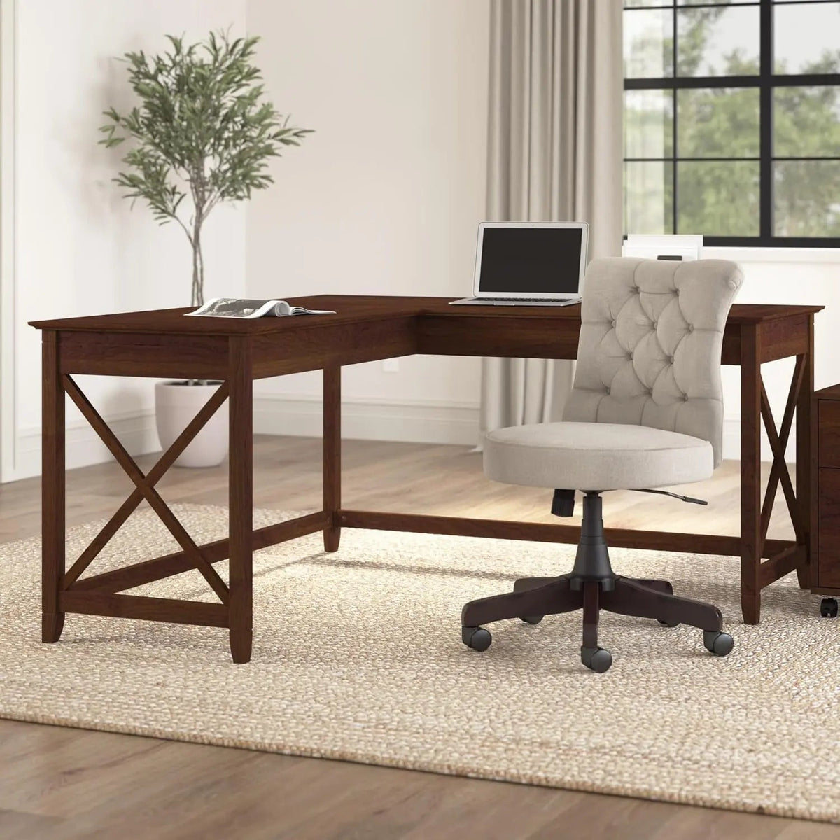 Key West 60W L Shaped Desk For Home Office Workspace - Get it from Bo
