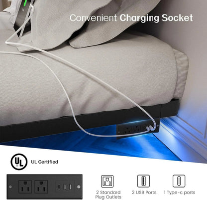 King Size Floating Bed Frame With Integrated LED Lighting - Get it from Bo