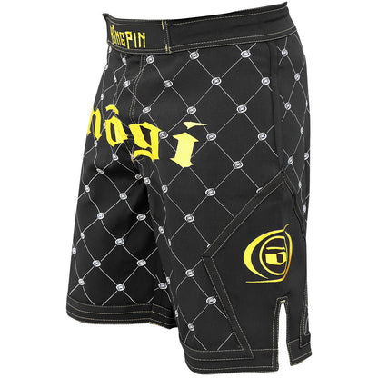 Kingpin 2.0 Black and Gold MMA Fight Shorts LE - Get it from Bo