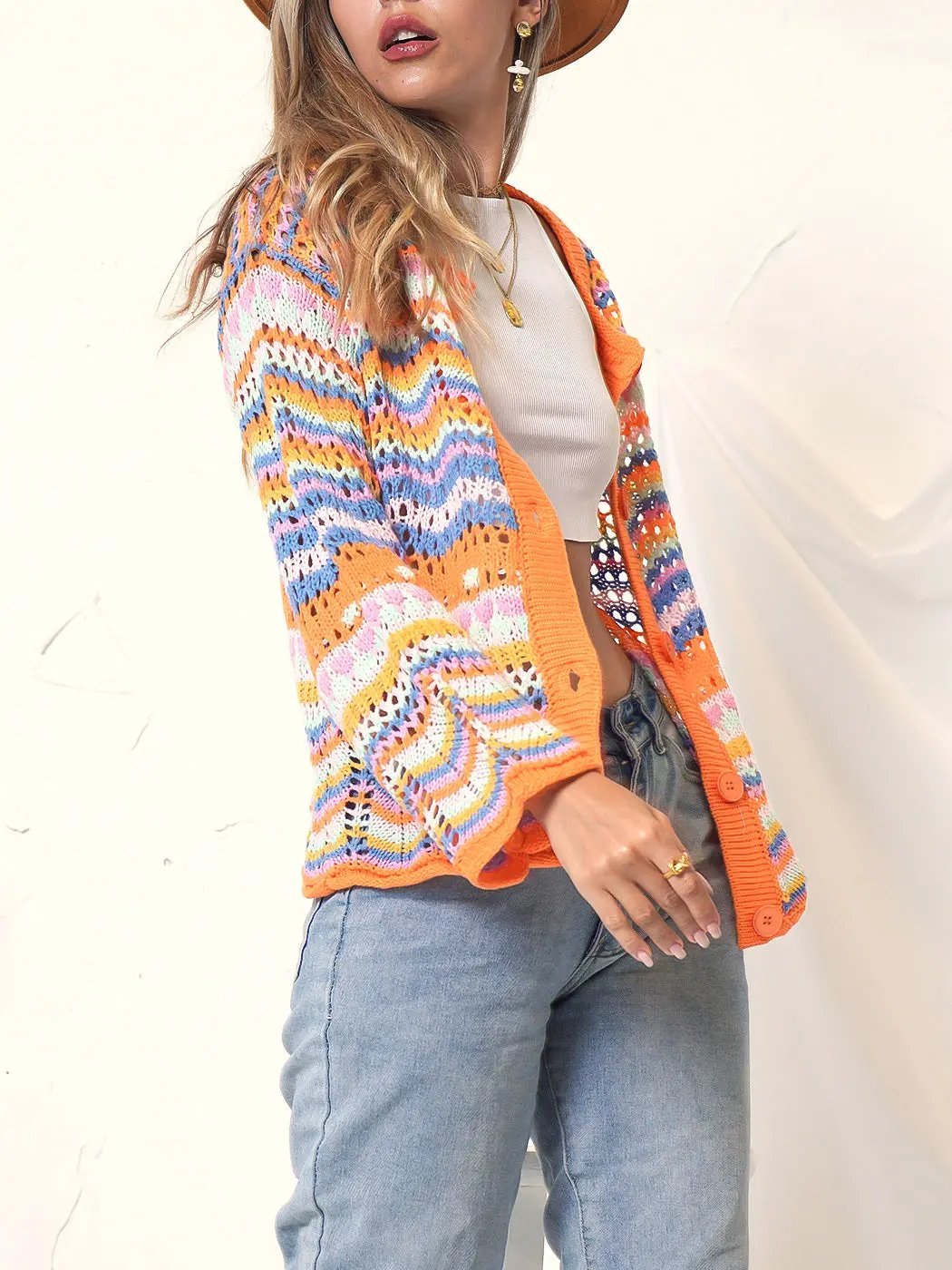 Knitted Boho Cardigan Sweater - Get it from Bo