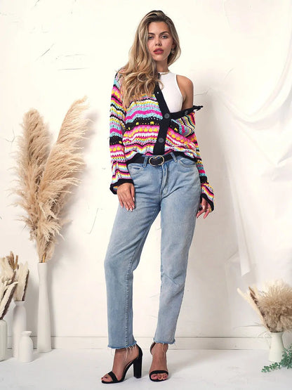 Knitted Boho Cardigan Sweater - Get it from Bo
