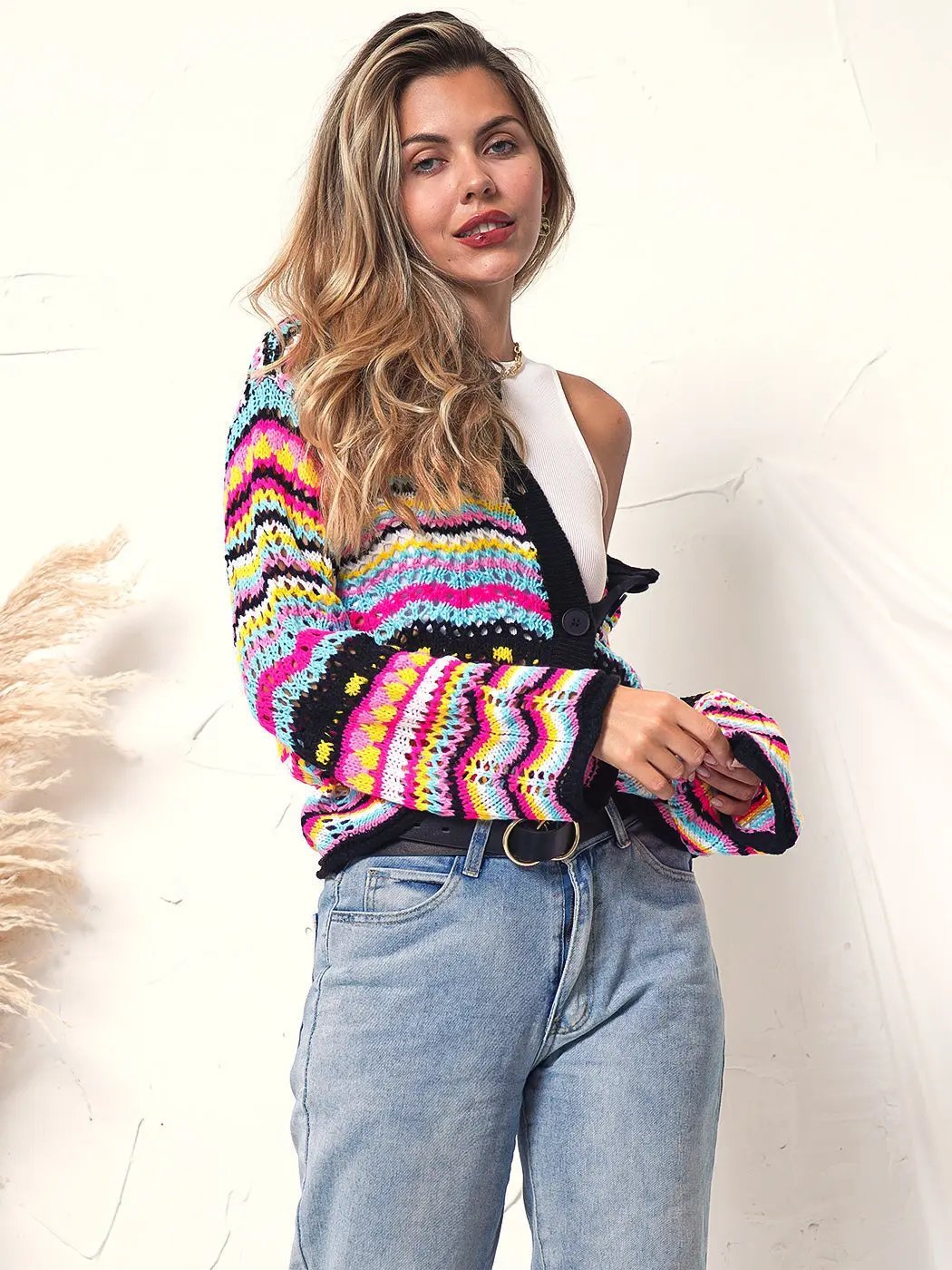 Knitted Boho Cardigan Sweater - Get it from Bo