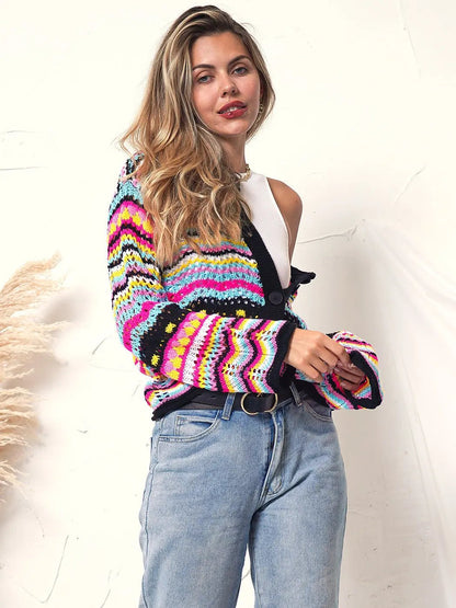 Knitted Boho Cardigan Sweater - Get it from Bo