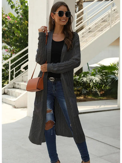Knitted Long Sleeve Cardigan Sweater - Get it from Bo