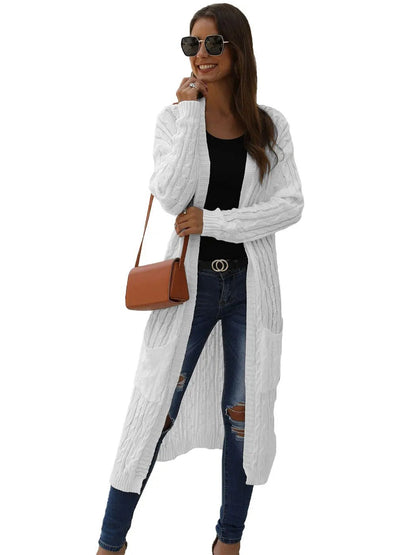 Knitted Long Sleeve Cardigan Sweater - Get it from Bo