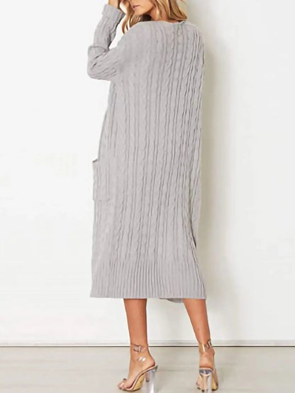 Knitted Long Sleeve Cardigan Sweater - Get it from Bo