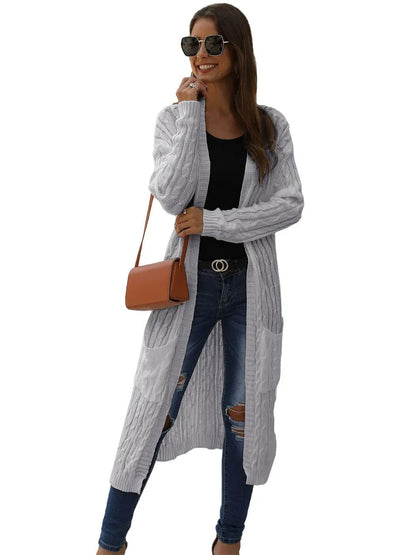 Knitted Long Sleeve Cardigan Sweater - Get it from Bo