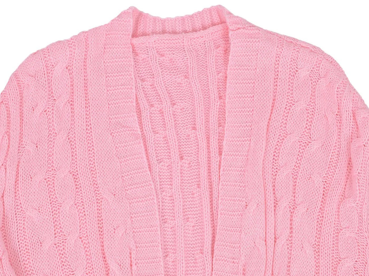 Knitted Long Sleeve Cardigan Sweater - Get it from Bo