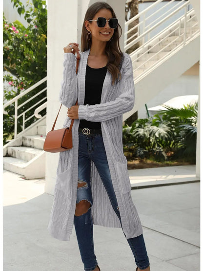 Knitted Long Sleeve Cardigan Sweater - Get it from Bo