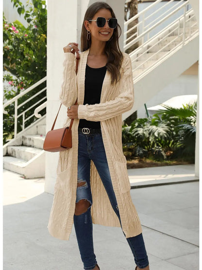 Knitted Long Sleeve Cardigan Sweater - Get it from Bo