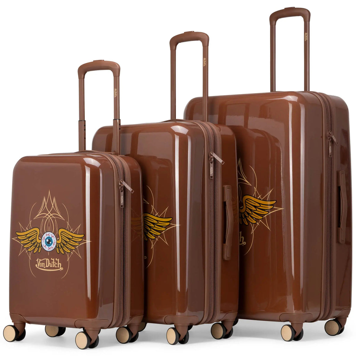 Kustom Kulture 3-Piece Expandable Hardside Spinner Luggage Set - Get it from Bo