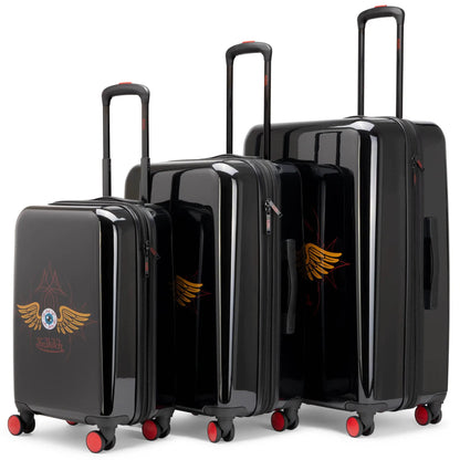 Kustom Kulture 3-Piece Expandable Hardside Spinner Luggage Set - Get it from Bo