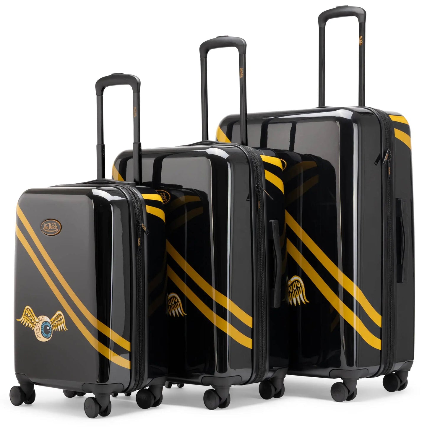 Kustom Kulture 3-Piece Expandable Hardside Spinner Luggage Set - Get it from Bo