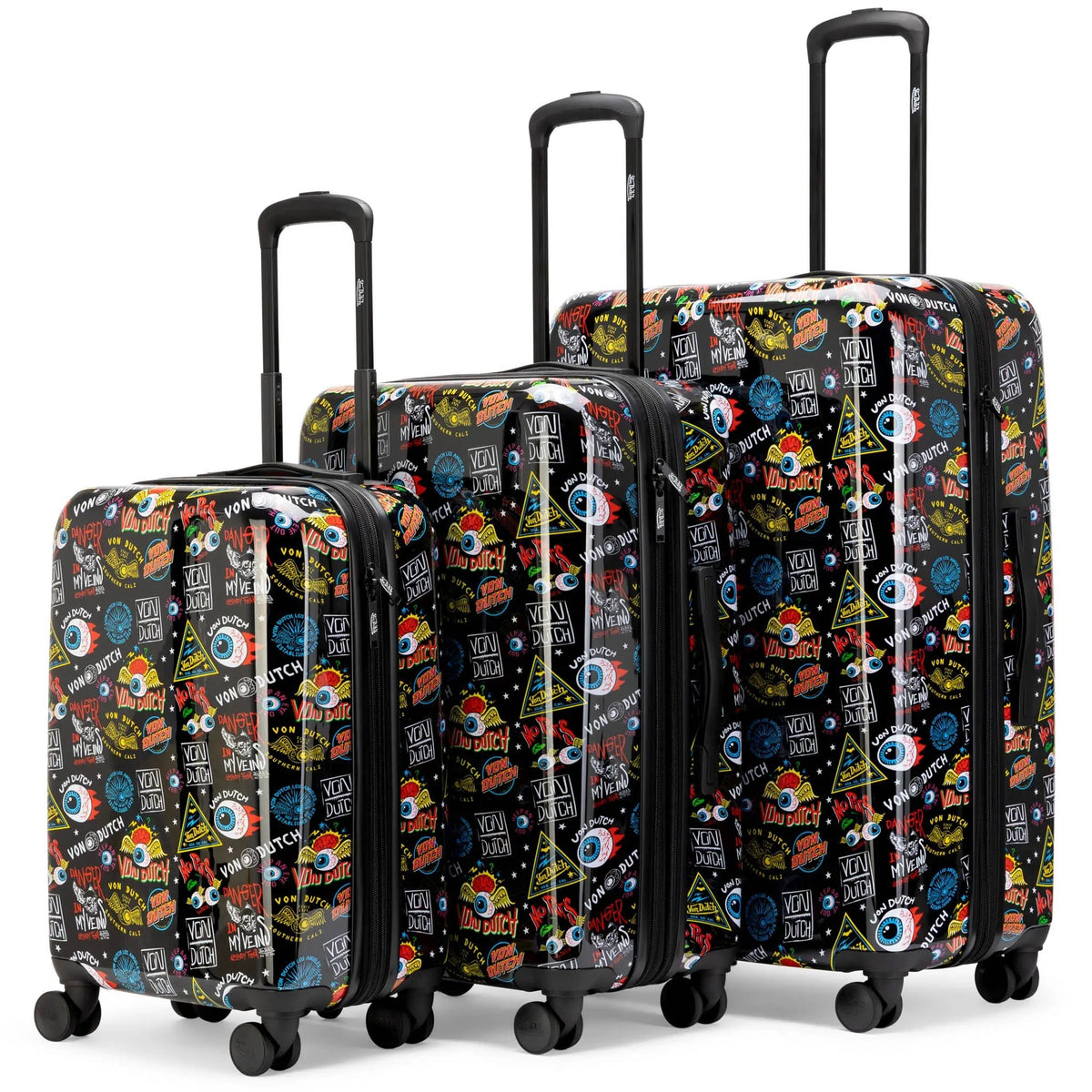 Kustom Kulture 3-Piece Expandable Hardside Spinner Luggage Set - Get it from Bo