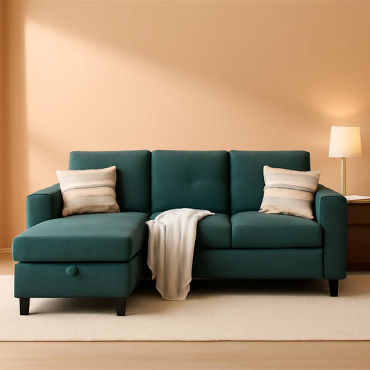 L Shaped Sectional Sofa with Storage and Ottoman ShipItFurniture