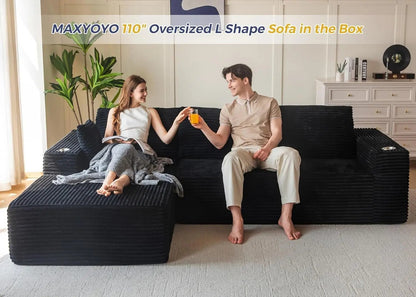 Large Modular Sectional Couch with L-Shape Chaise - Get it from Bo