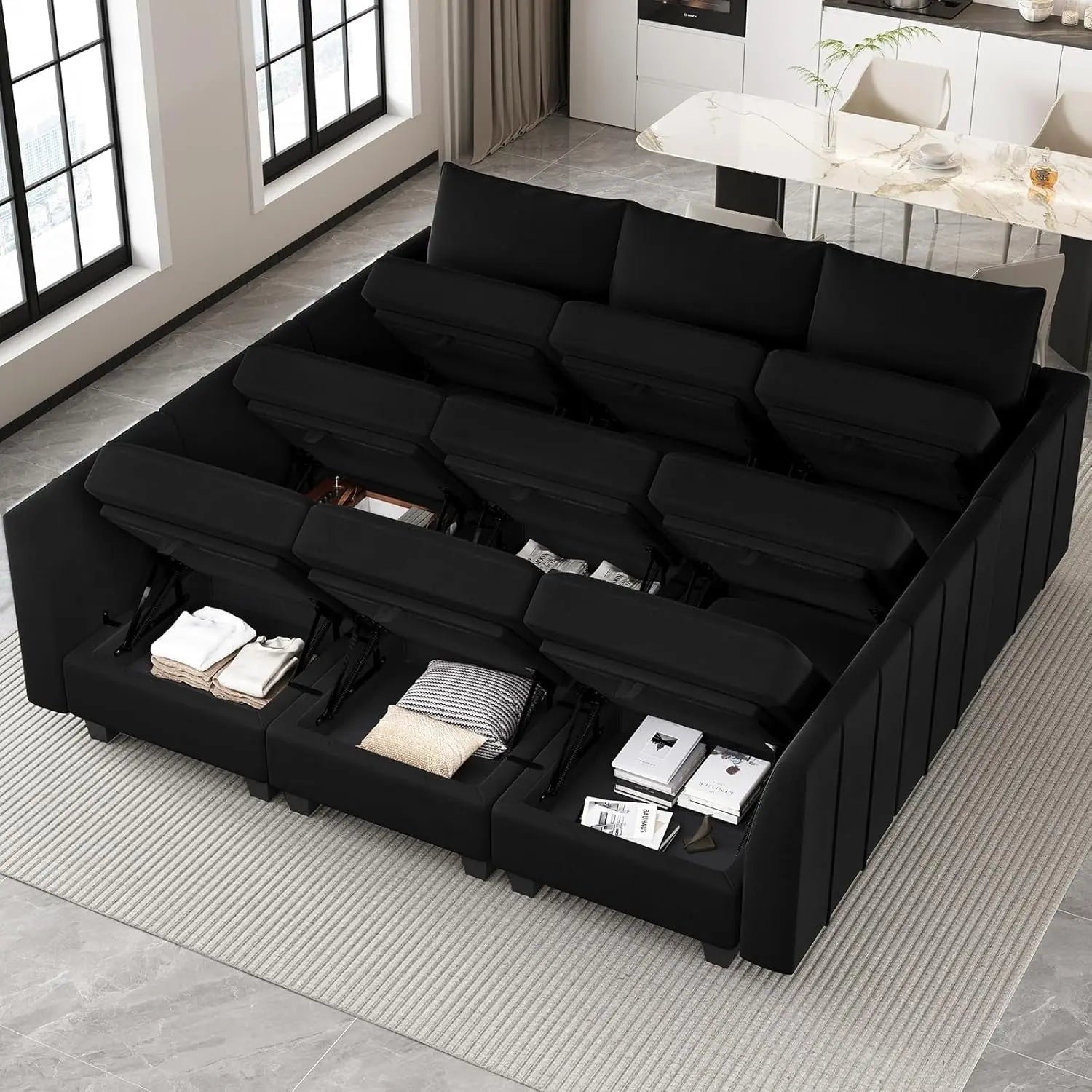 Large Modular Sectional Sofa Bed with Storage Comfort - Get it from Bo
