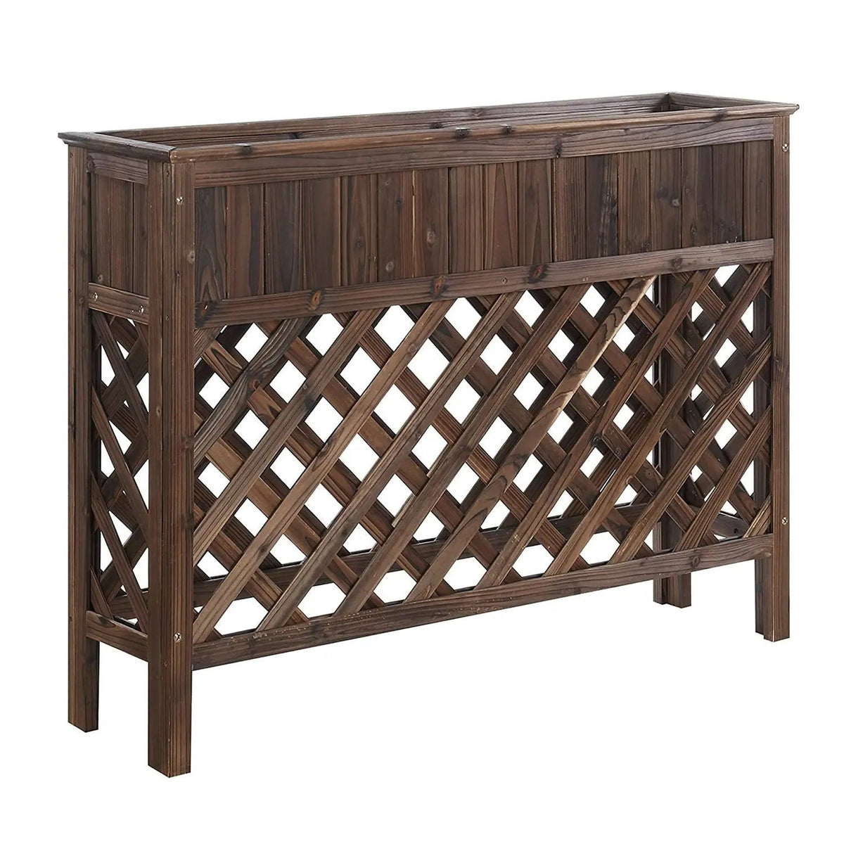Large Raised Patio Planter Weathered Cedar L 48" x W 12.5" x 35.5" - Get it from Bo