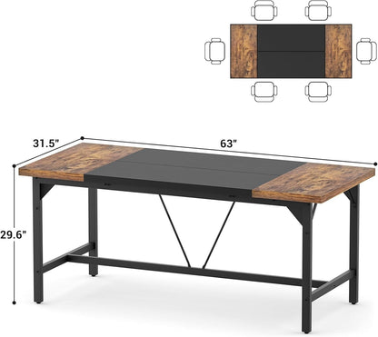 Large Rustic Computer Desk for Home Office Workstation ShipItFurniture