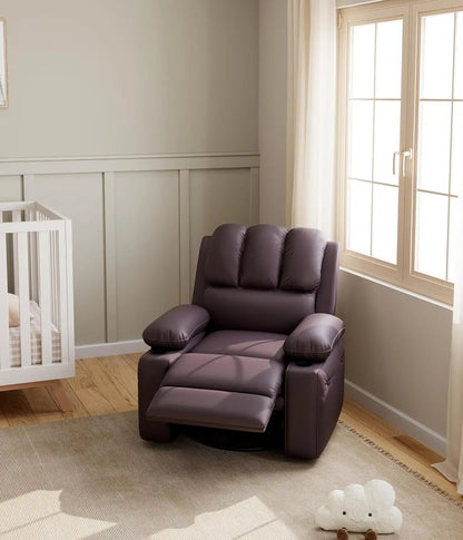 Leather Recliner Chair Brown Medium With Cup Holders And 150 Degree Recline - Get it from Bo