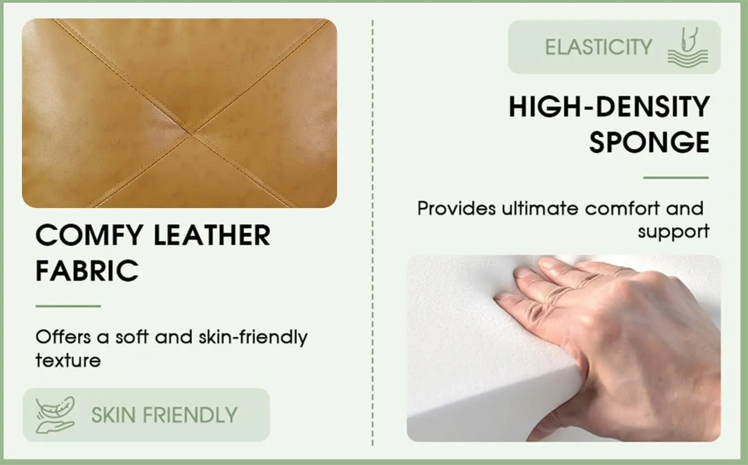 Leather Sectional Sofa L Shape With Storage Ottoman Ginger - Get it from Bo