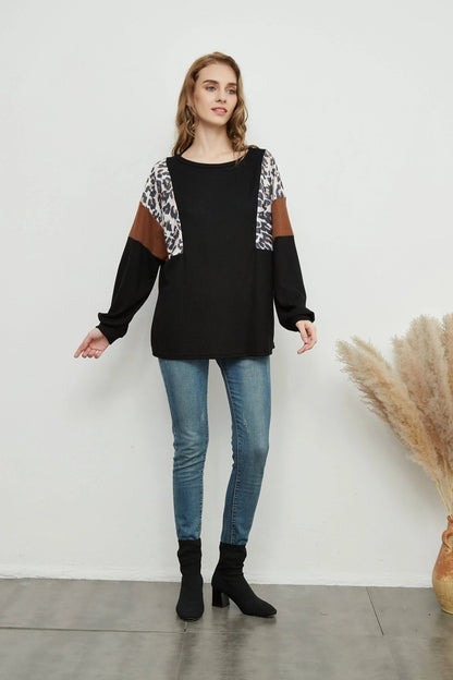 Leopard Pullover Knit Sweater - Get it from Bo