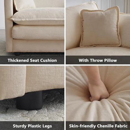 Light Coffee Chenille 2 Piece Loveseat Couch And Armchair - Get it from Bo