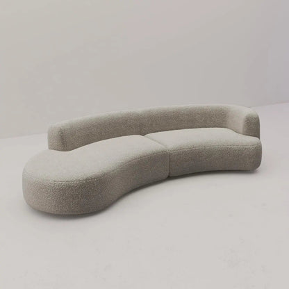 Light Coffee Curved Sectional Sofa For Living Room - Get it from Bo