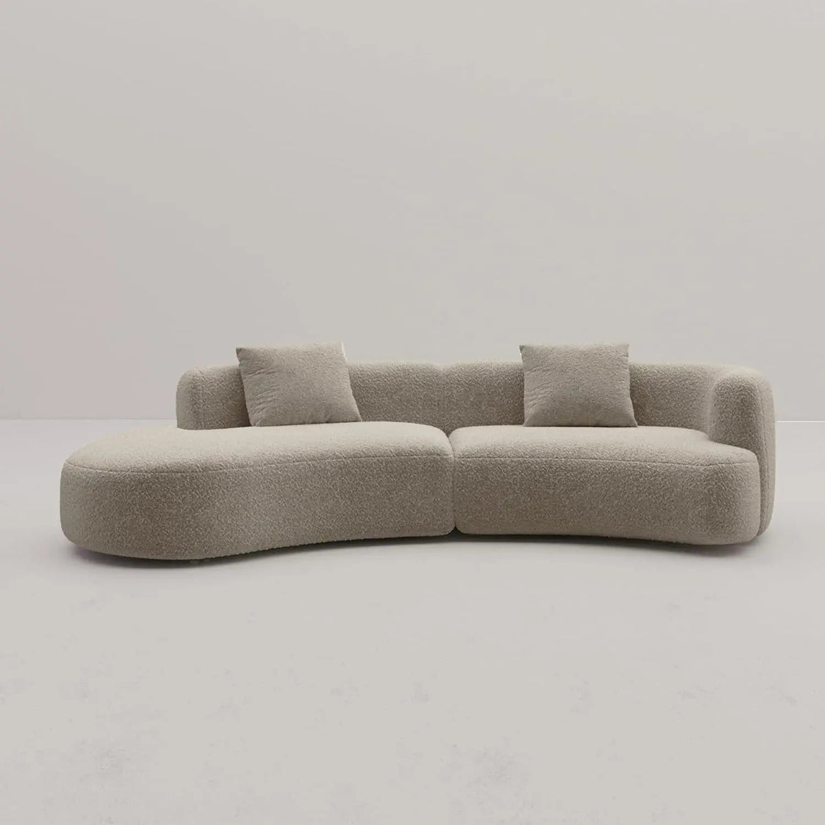 Light Coffee Curved Sectional Sofa For Living Room - Get it from Bo