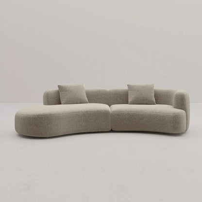 Light Coffee Curved Sectional Sofa For Living Room - Get it from Bo