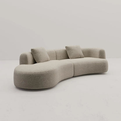 Light Coffee Curved Sectional Sofa For Living Room - Get it from Bo