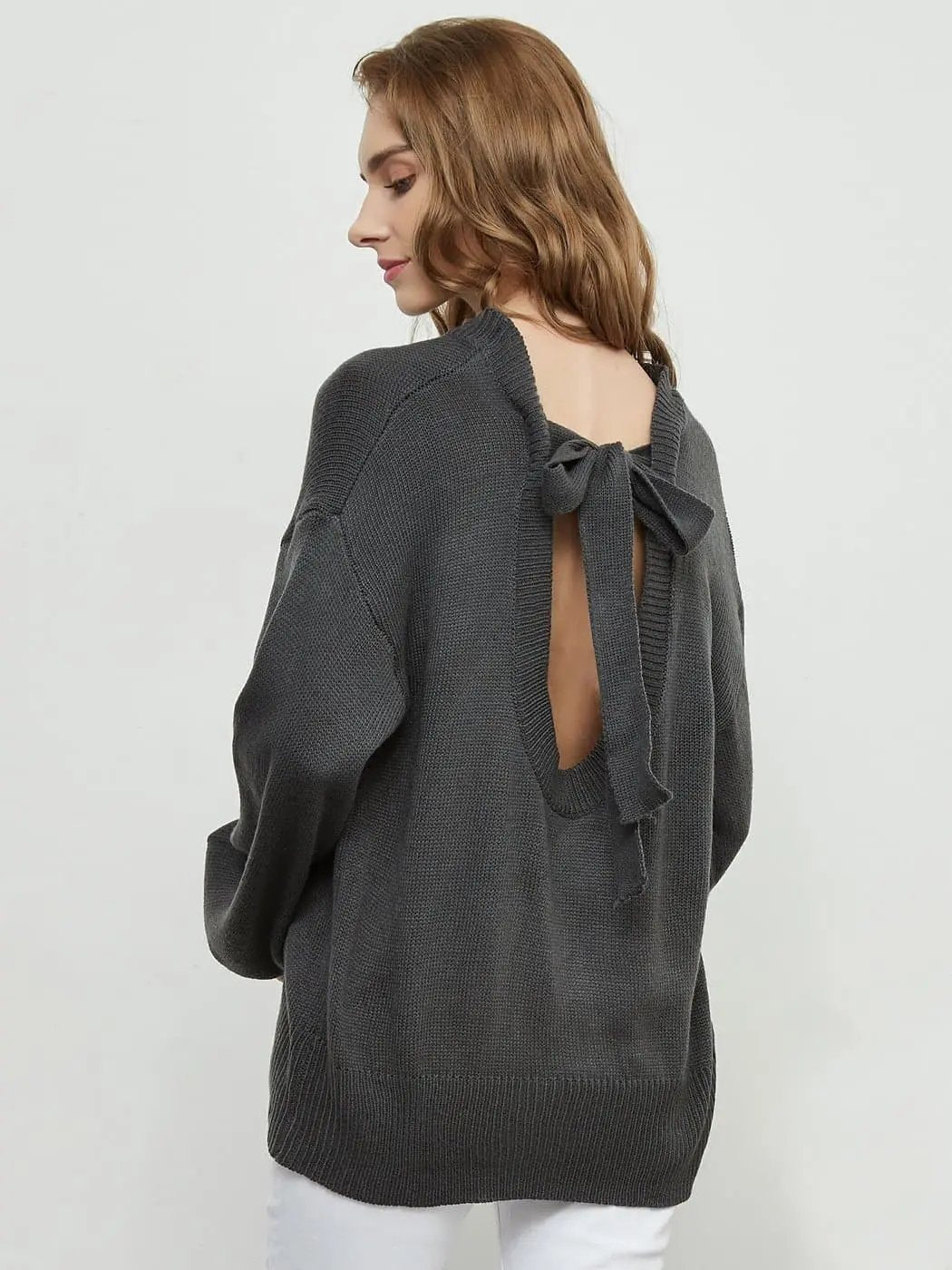 Love Tie Puffed Sleeve Sweater - Get it from Bo