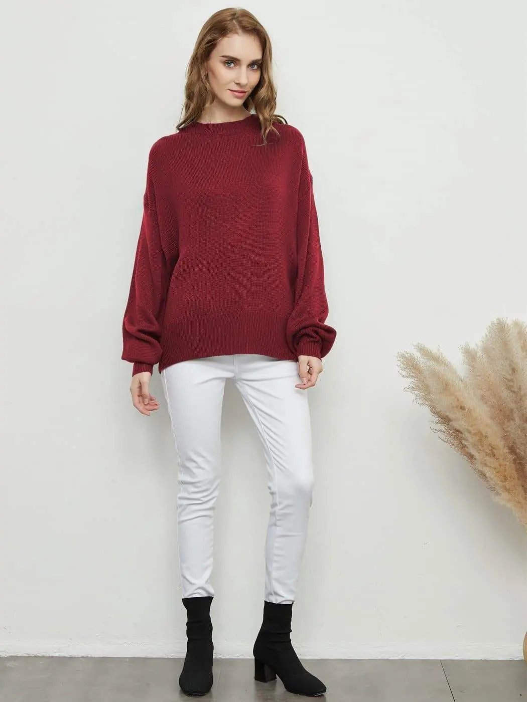 Love Tie Puffed Sleeve Sweater - Get it from Bo