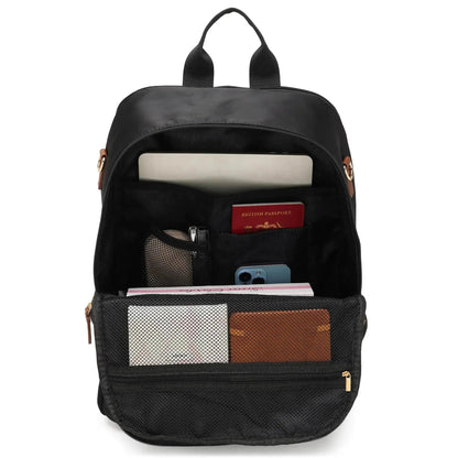 Luxe Journey 18L Twill and Vegan Leather Backpack - Get it from Bo