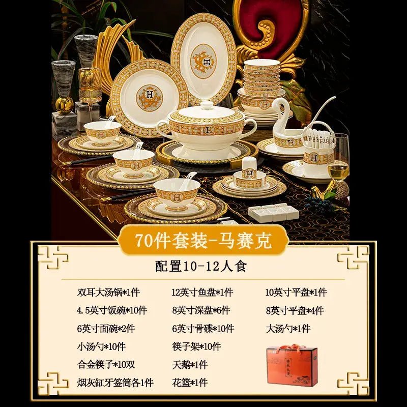 Luxury China Dinnerware Sets Fine Dining 36-70pc - Get it from Bo