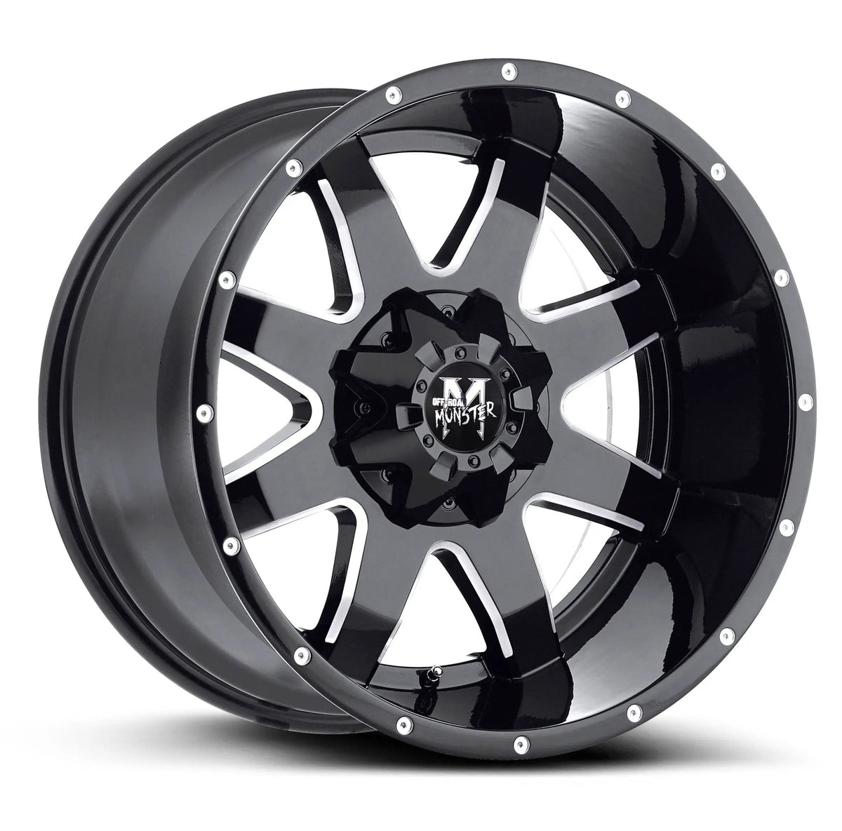 M08 Gloss Black Milled Automotive Wheel - Get it from Bo