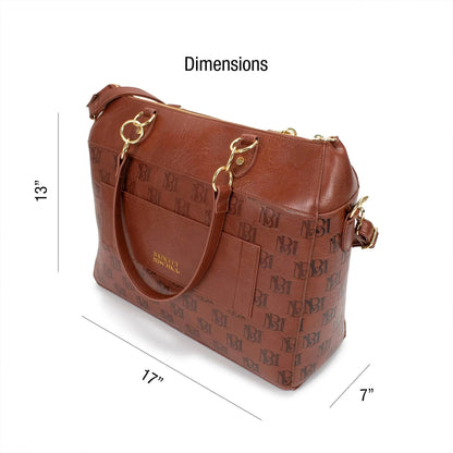 Madalyn Rustic Vegan Leather Weekender Tote Bag - Get it from Bo