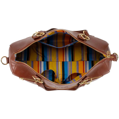 Madalyn Rustic Vegan Leather Weekender Tote Bag - Get it from Bo