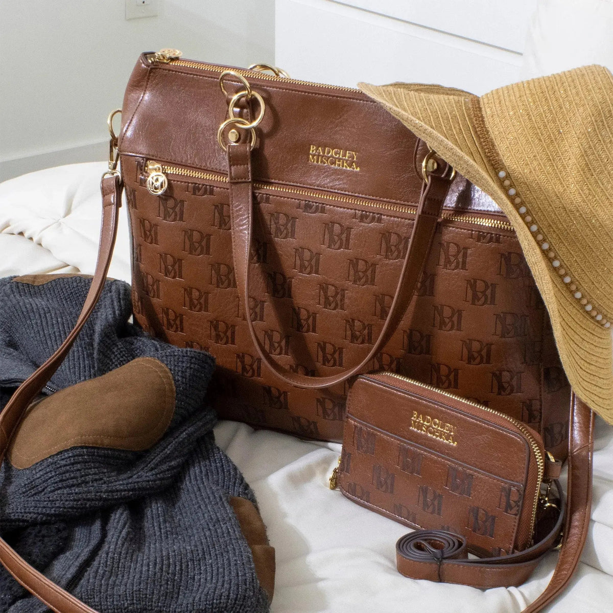 Madalyn Rustic Vegan Leather Weekender Tote Bag - Get it from Bo