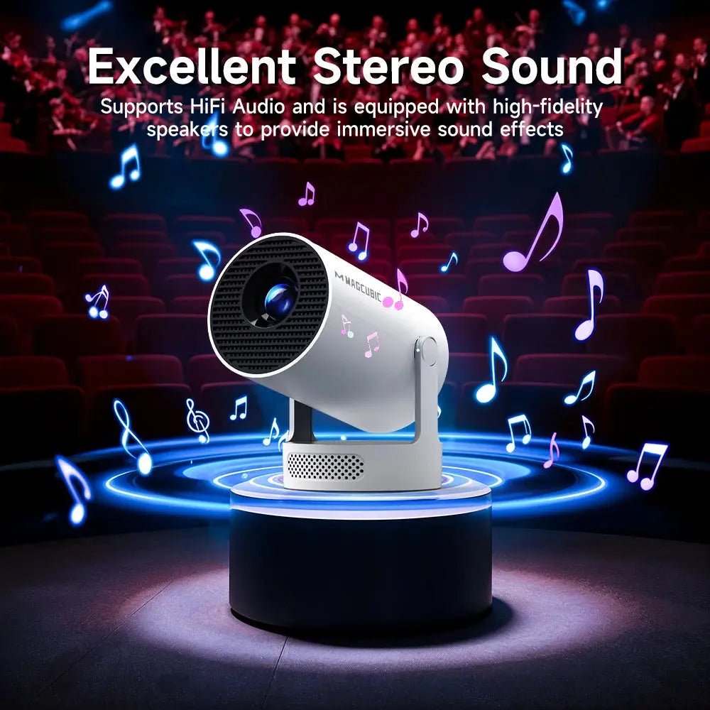 Magcubic 8K Wifi6 Projector 290ANSI Android 14 Dual WIFI Allwinner H726 BT5.4 1280*720P Home Cinema Outdoor Portable HY300 Pro + - Get it from Bo