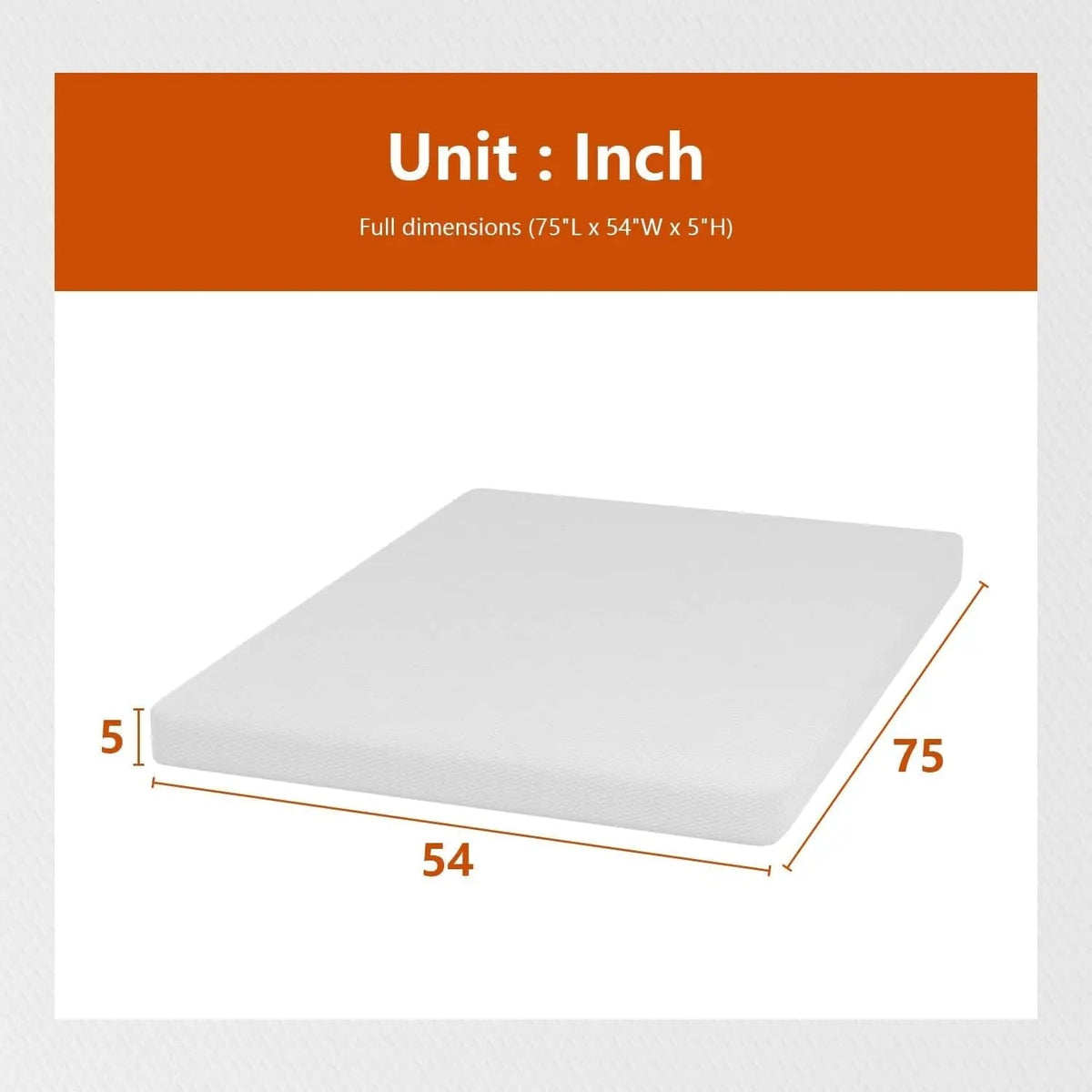 Medium Firm Gel Memory Foam Mattress Full Size - Get it from Bo