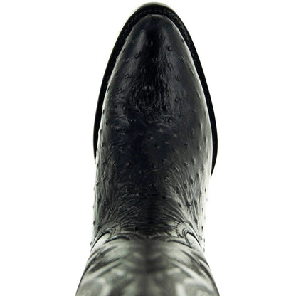 Men's Black Ostrich Print Cowboy Boots (H7002) - Get it from Bo