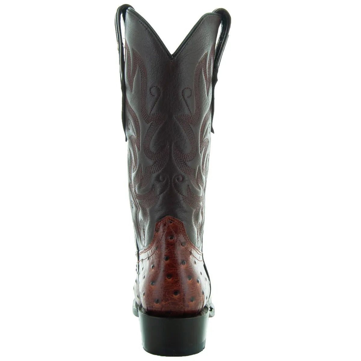 Men's Cognac Ostrich Print Cowboy Boots (H7002) - Get it from Bo