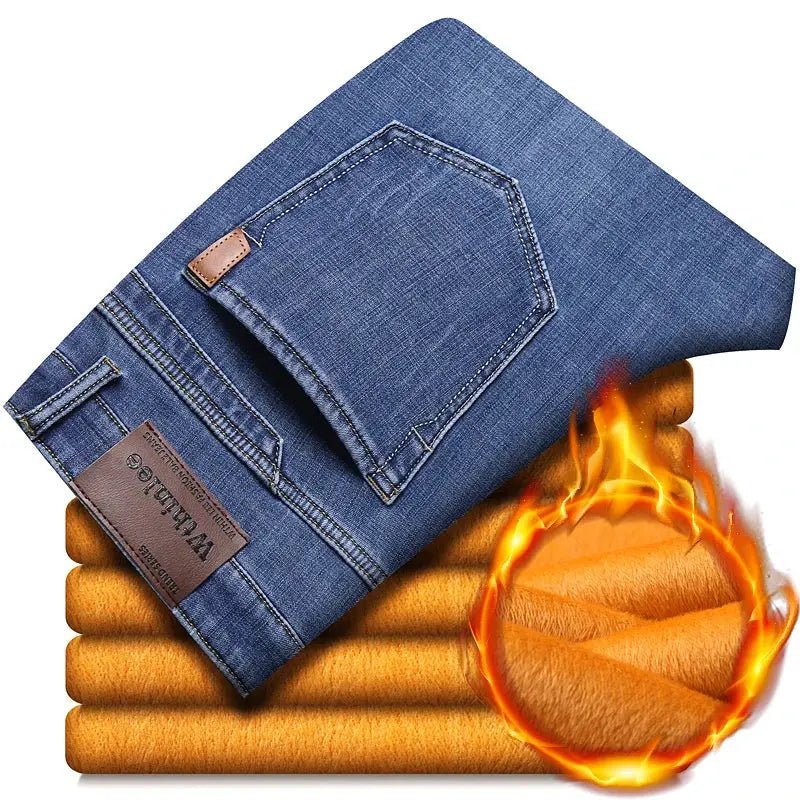 Men's Denim Jeans Fleece Lined Winter Weather - Get it from Bo