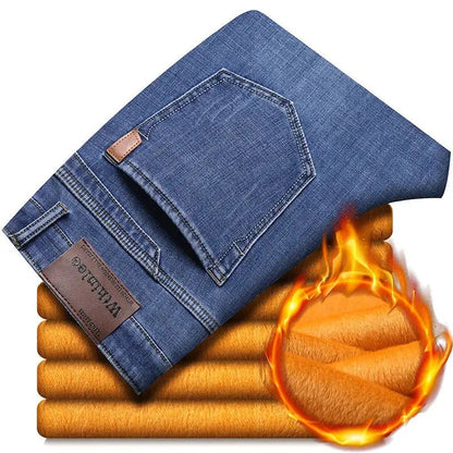Men's Denim Jeans Fleece Lined Winter Weather - Get it from Bo