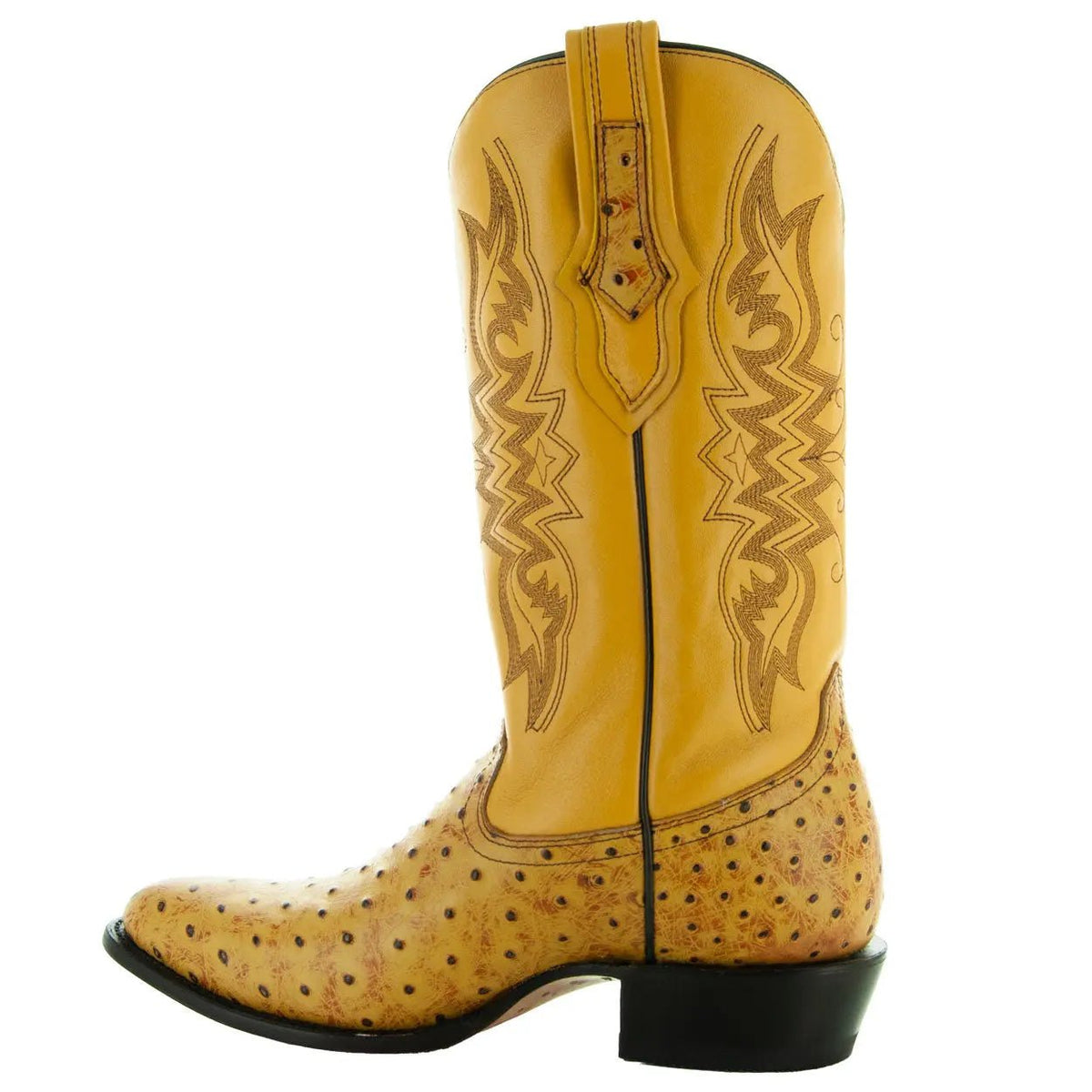 Men's Mantequilla Ostrich Print Cowboy Boots (H7002) - Get it from Bo