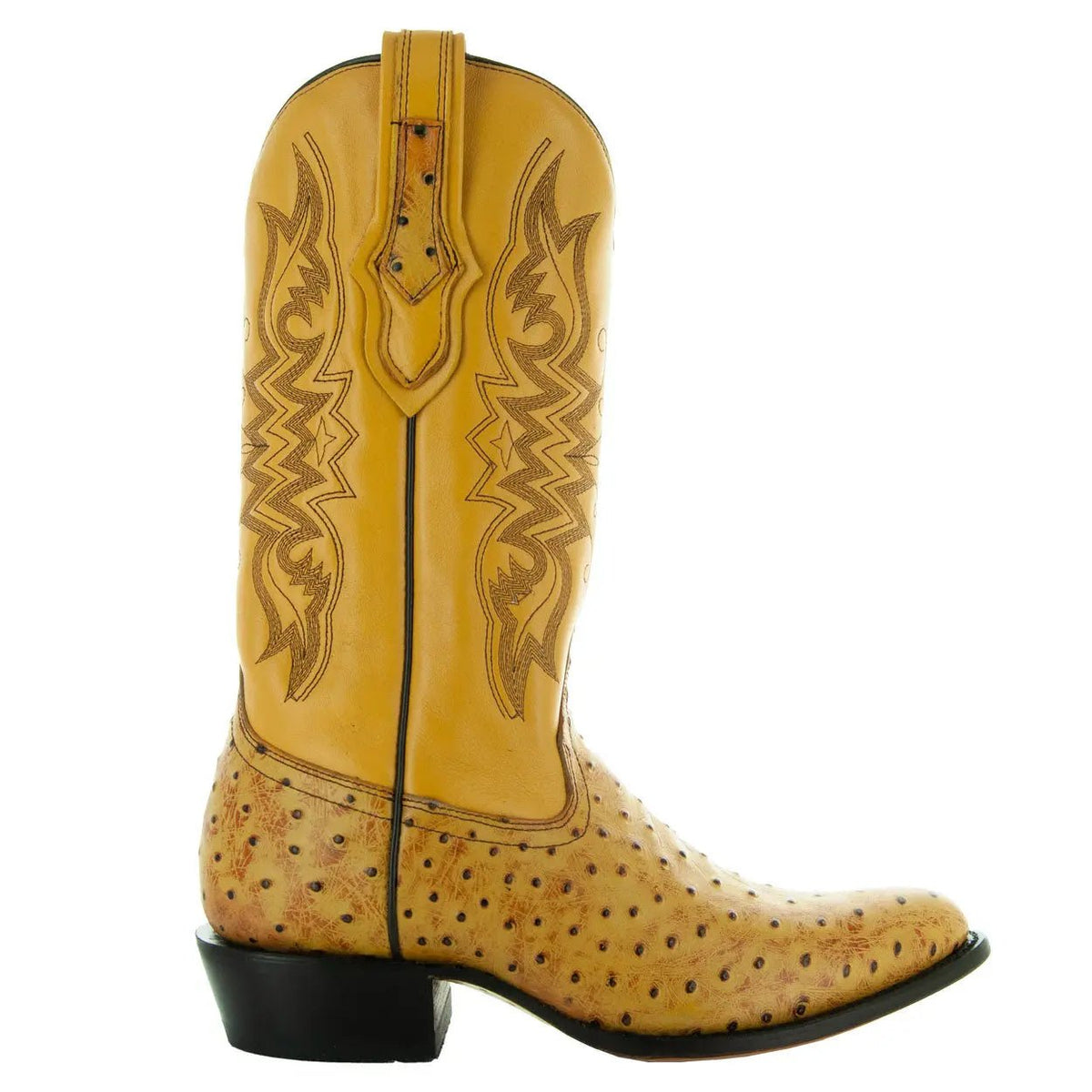 Men's Mantequilla Ostrich Print Cowboy Boots (H7002) - Get it from Bo