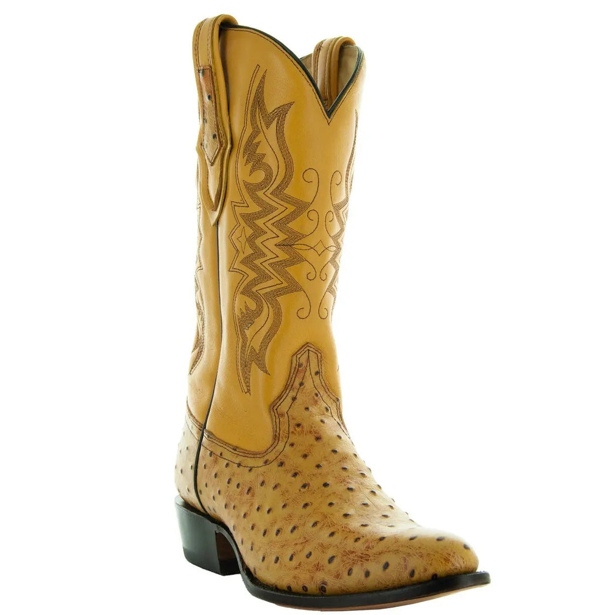 Men's Mantequilla Ostrich Print Cowboy Boots (H7002) - Get it from Bo